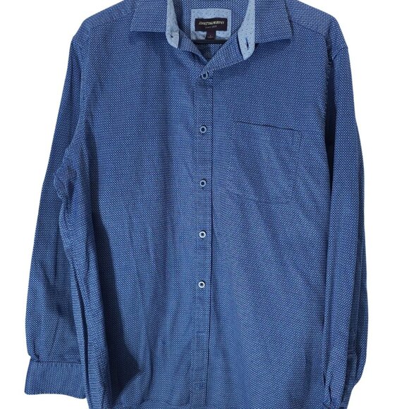 Johnston & Murphy Men's Large Blue L/S Shirt - Picture 1 of 11
